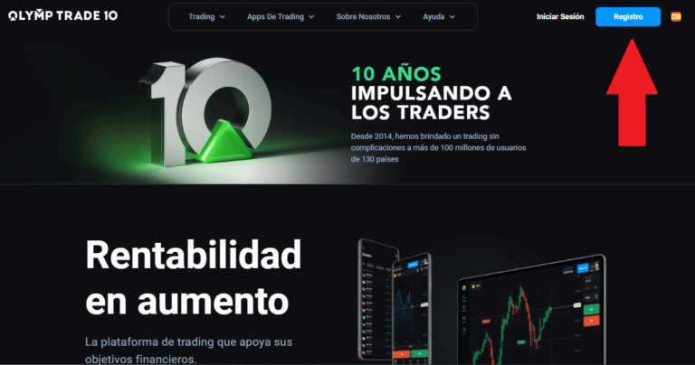 Registro en OlympTrade