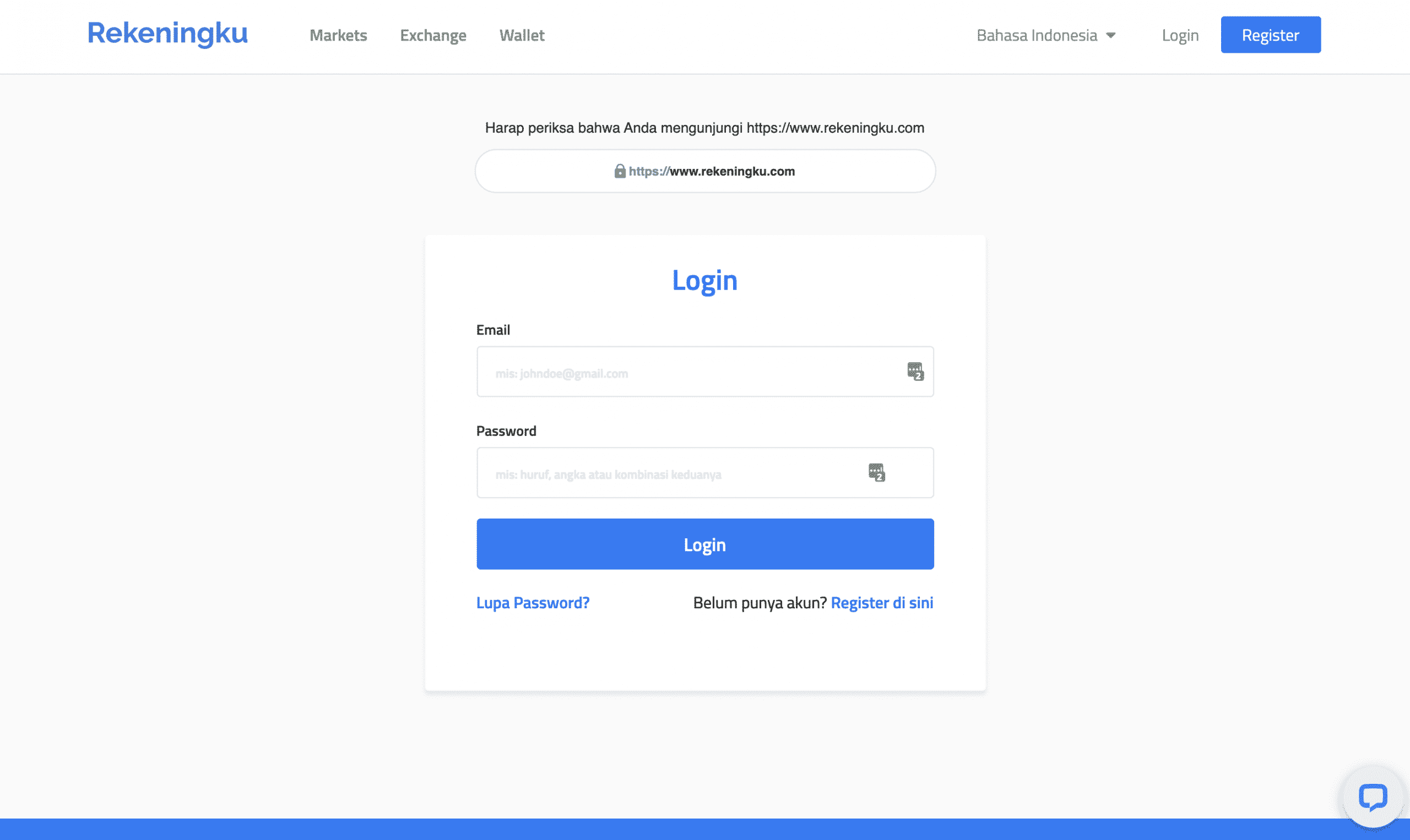 Cara Login Rekeningku