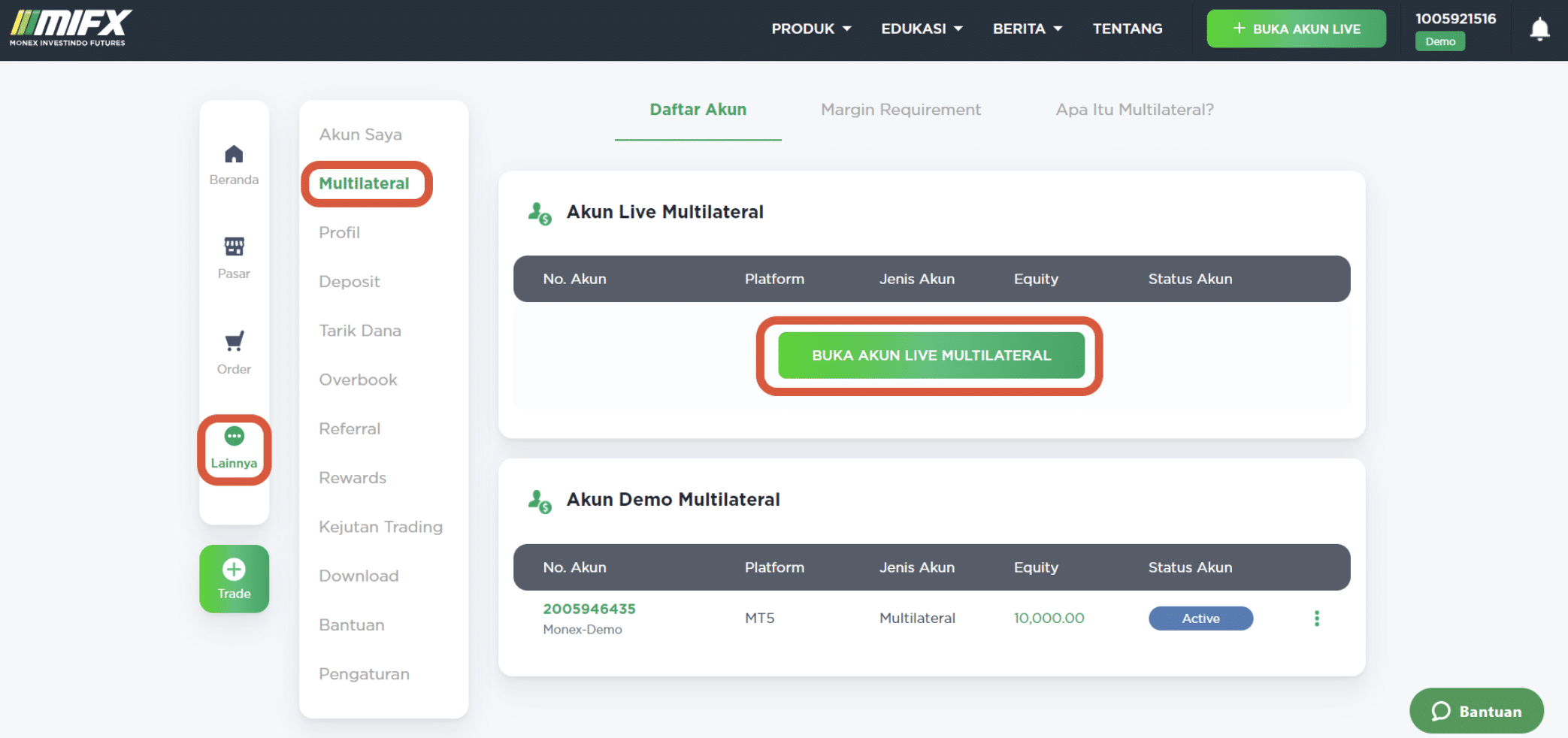 Cara daftar MIFX 3