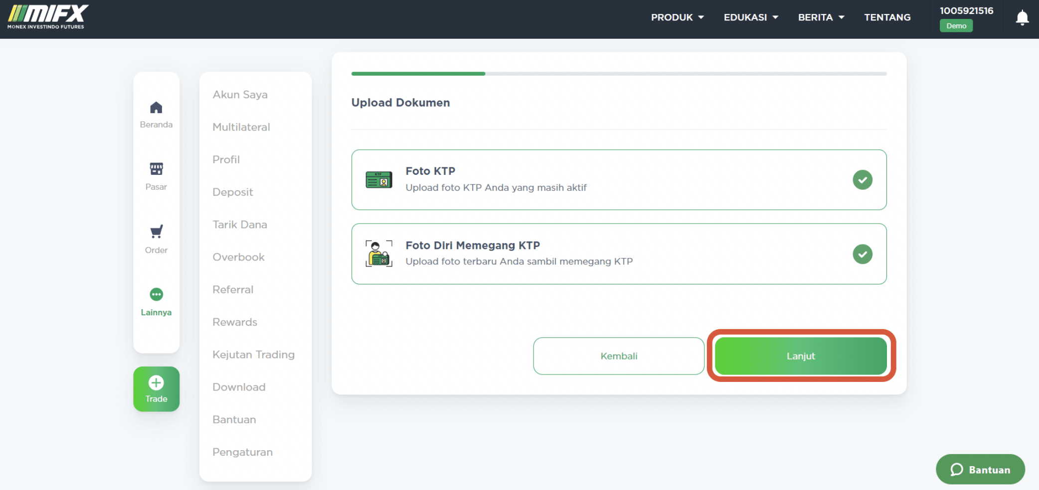 Cara Daftar MIFX 5