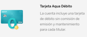 tarjeta debito aqua BBVA